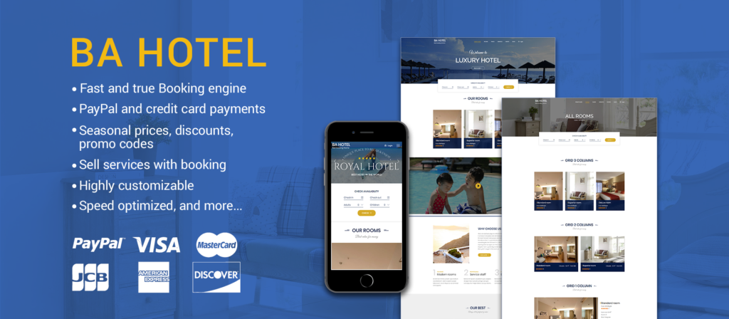 Ba Hotel Booking Wordpress Theme For Hotelshostels Apartments