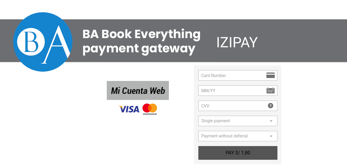 BABE Payment Micuenta (IZIPAY)